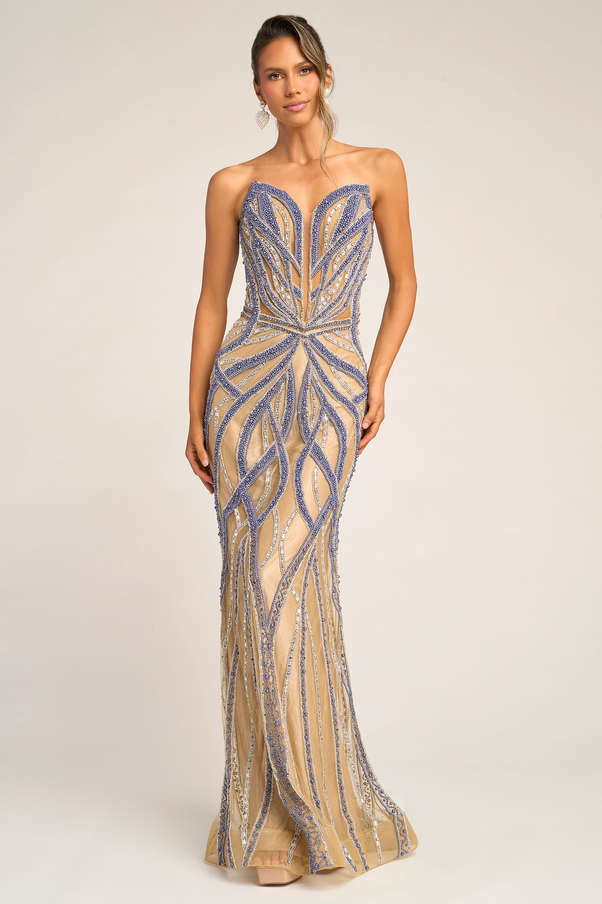 Portia and Scarlett PS26401C Nude/Blue/Silver