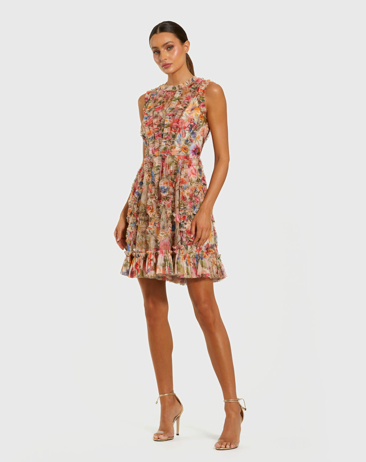 Mac Duggal 8307 Cream Multi