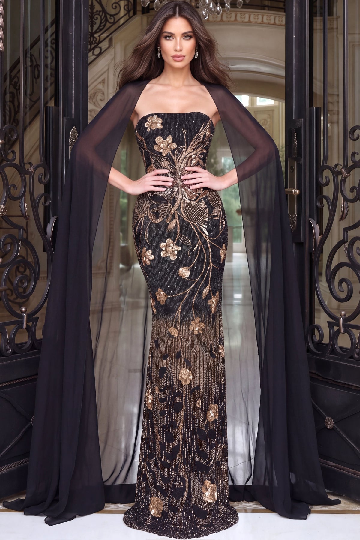 Jovani 55052 BLACK/MULTI