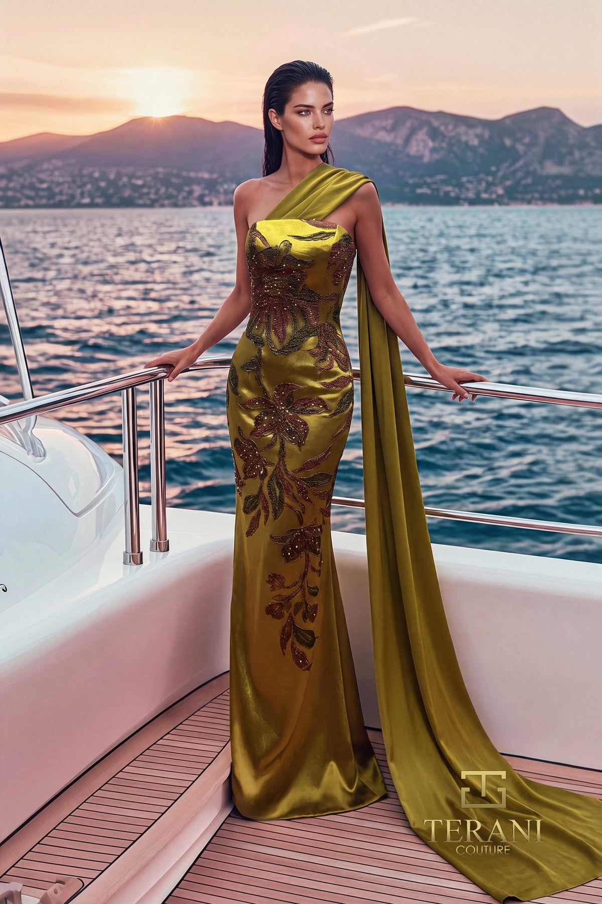 Terani Couture 271E8335 Dark Gold Multi