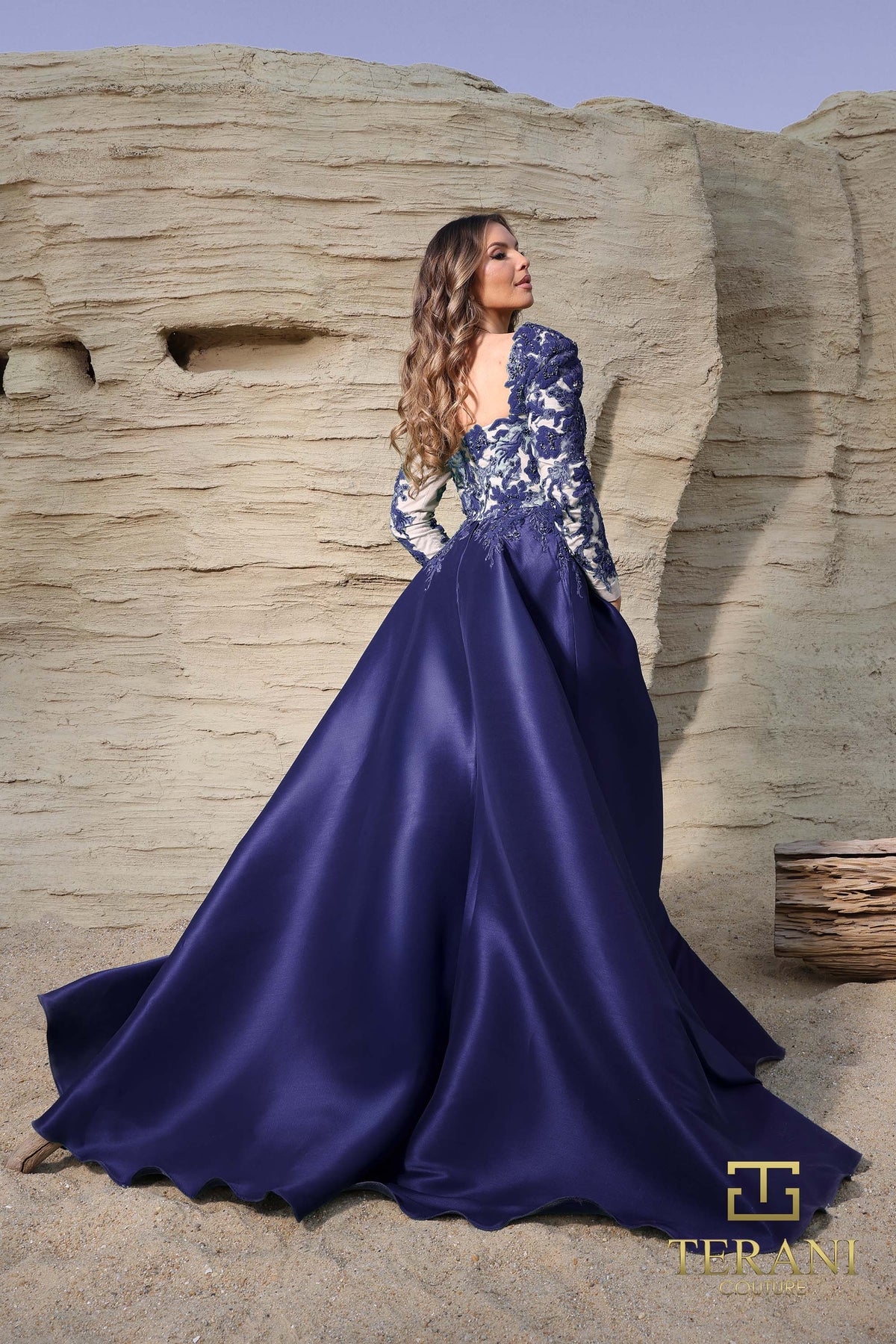 Terani Couture 252M5311 Navy