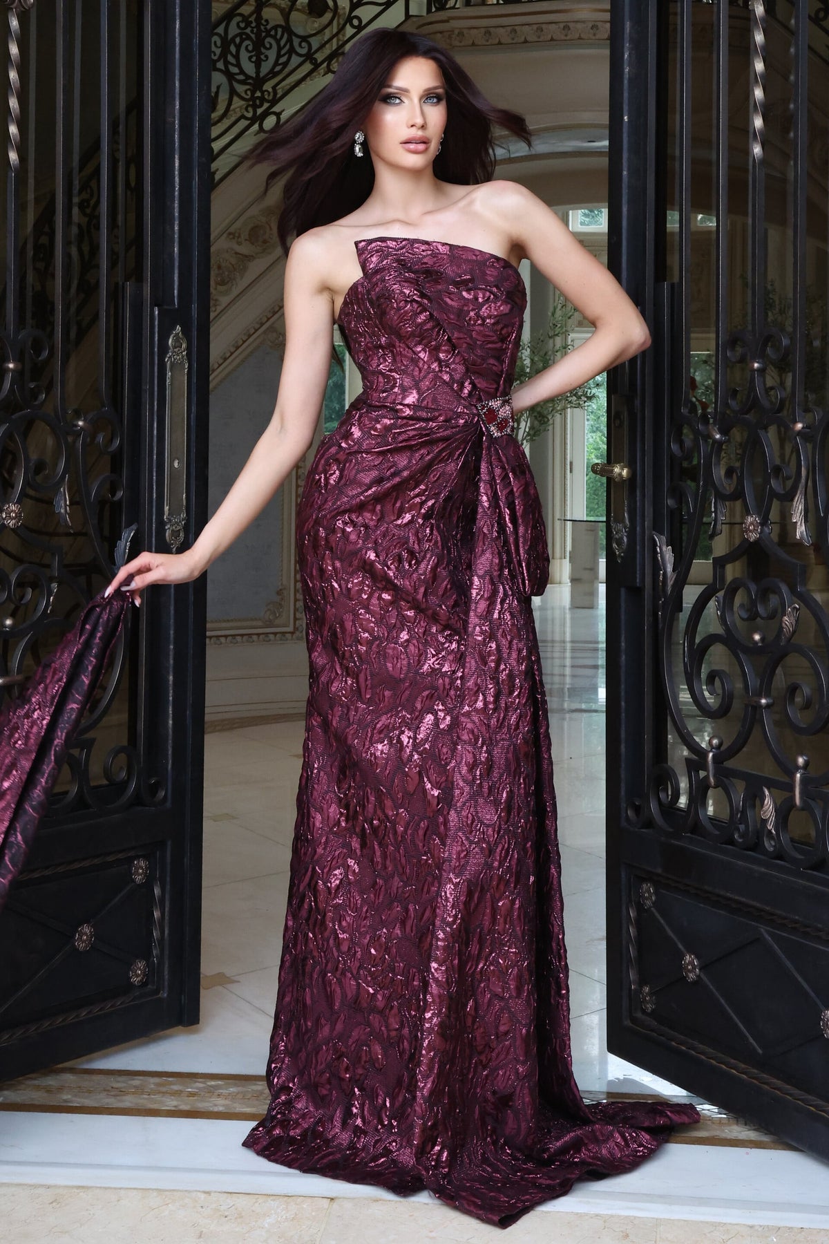 Jovani 53375 BURGUNDY