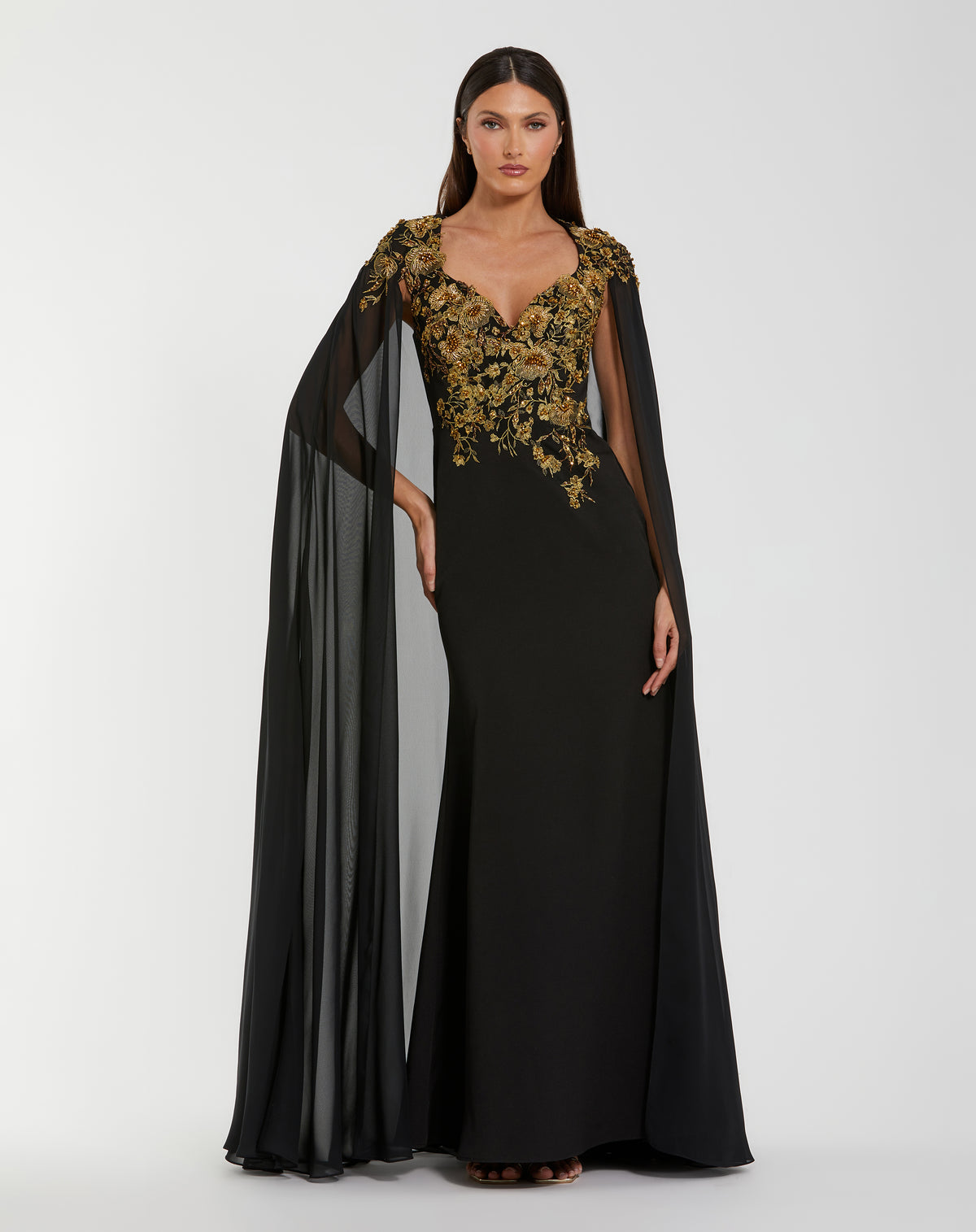 Mac Duggal 13206 Black Gold