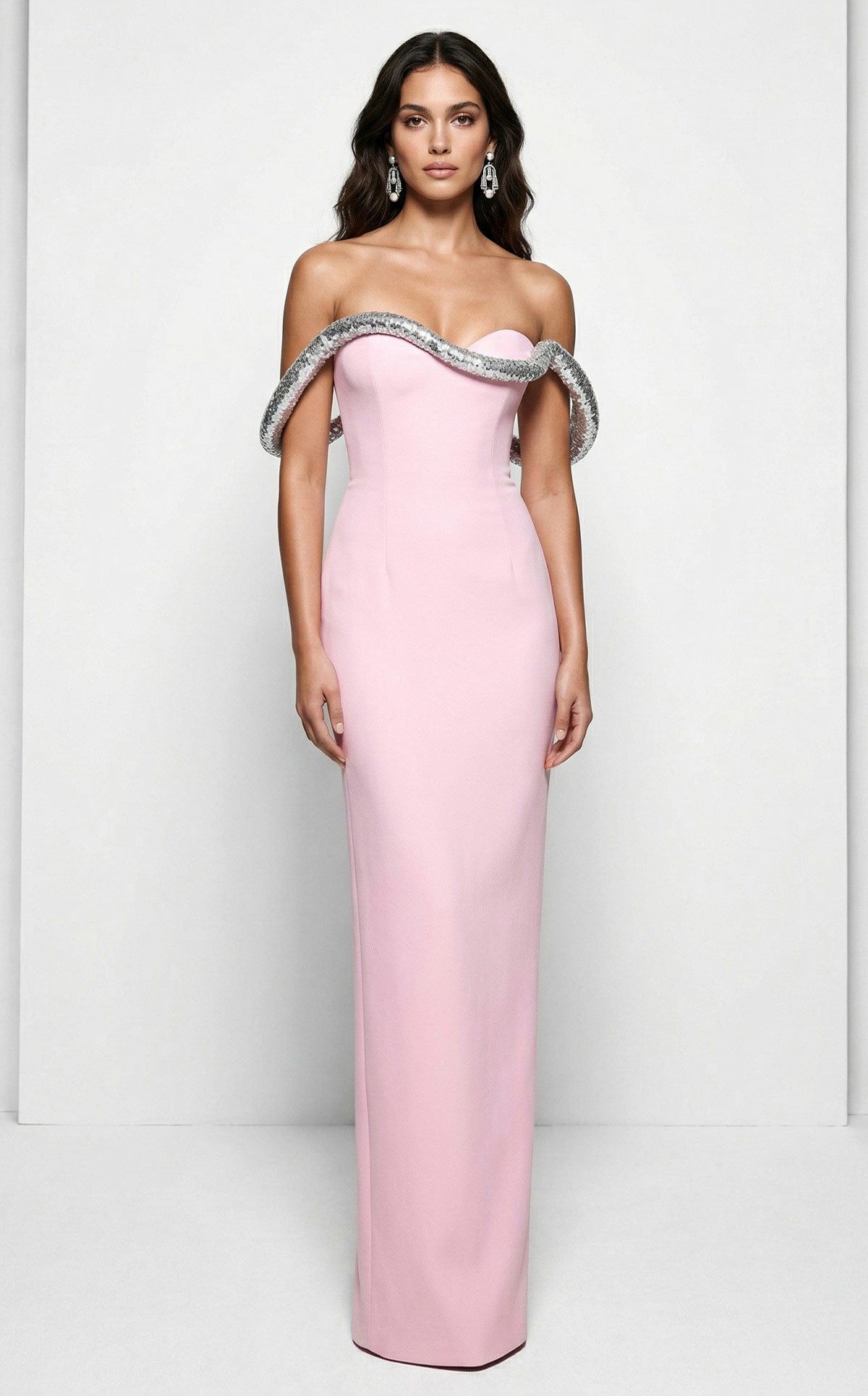 MNM Couture B1233 PINK/SILVER