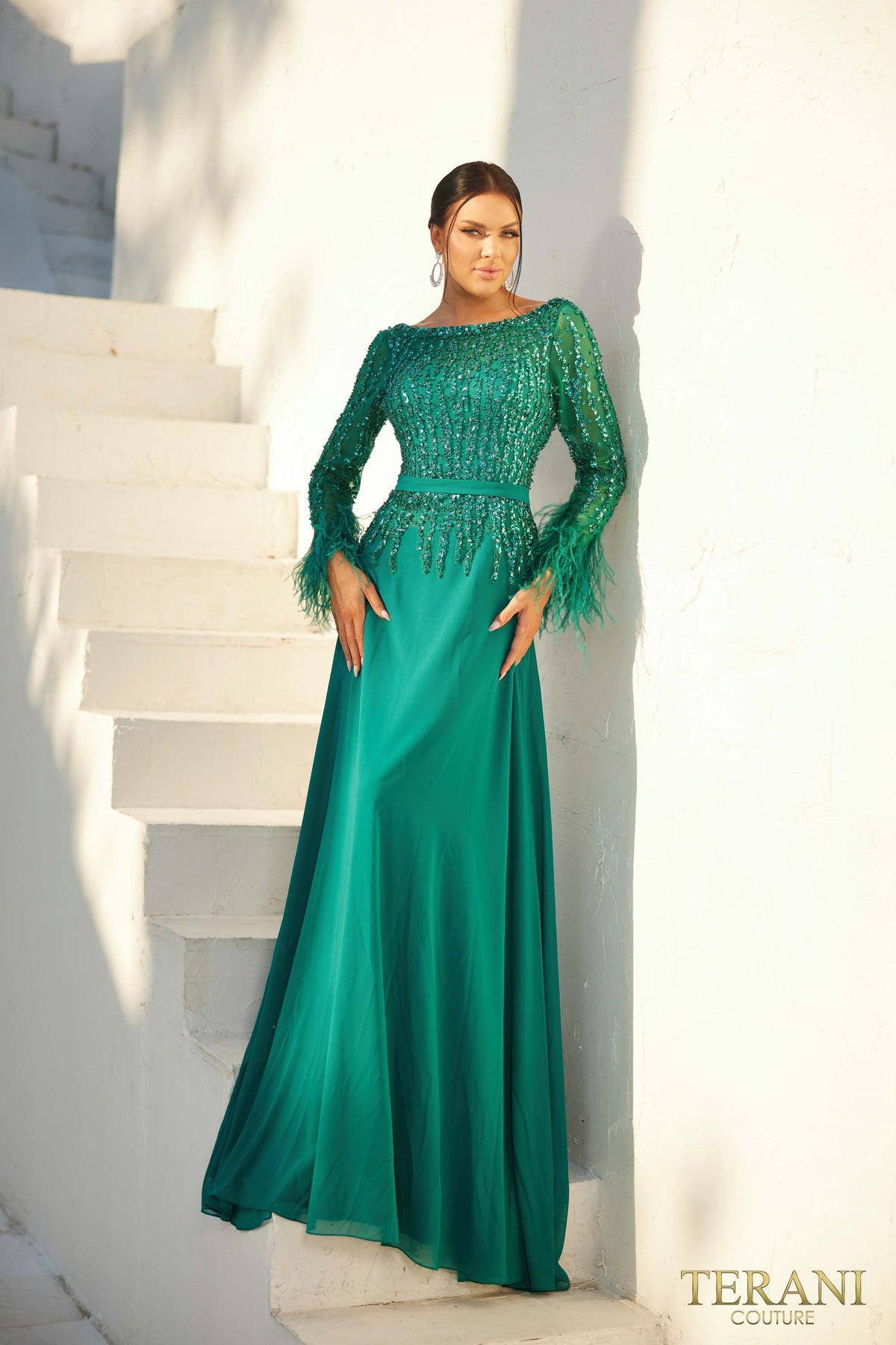 Terani Couture 1921M0473 Emerald