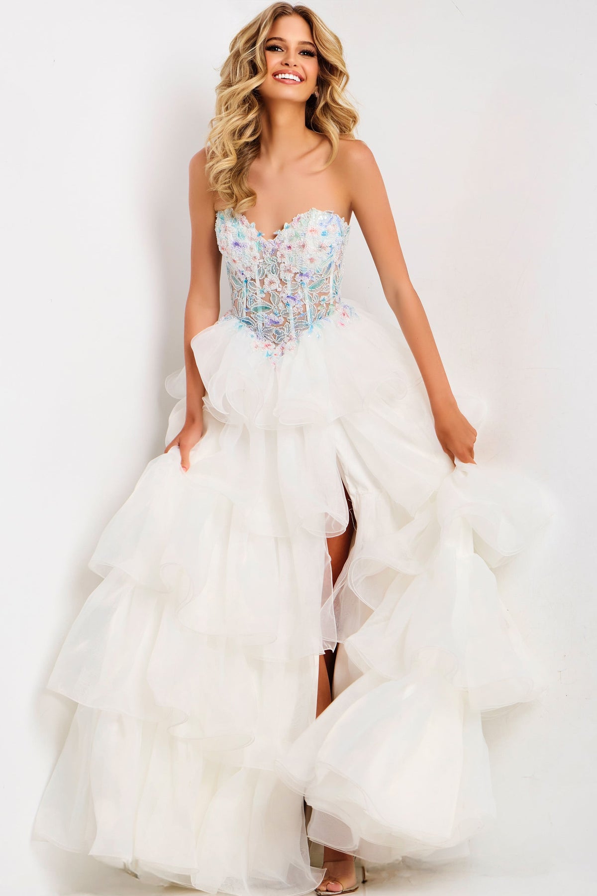 Jovani 48177 OFF WHITE/MULTI