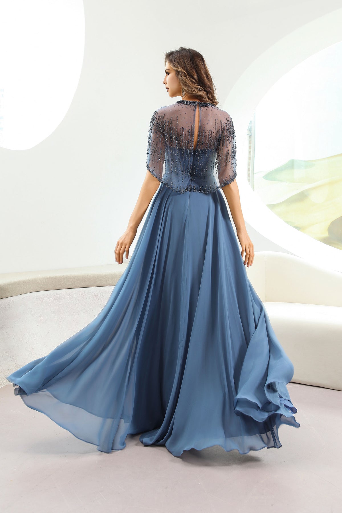 Terani Couture 251M4563 Slate