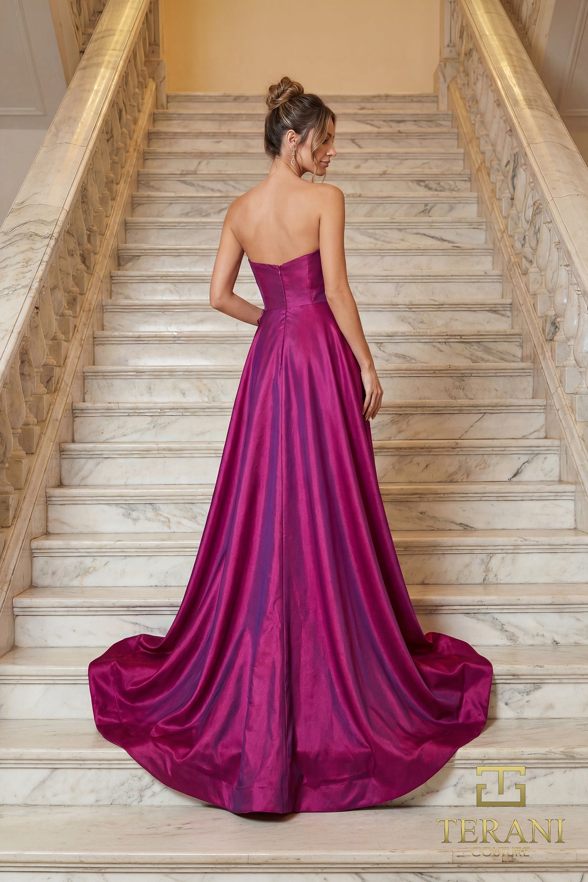 Terani Couture 262E7082 Cranberry