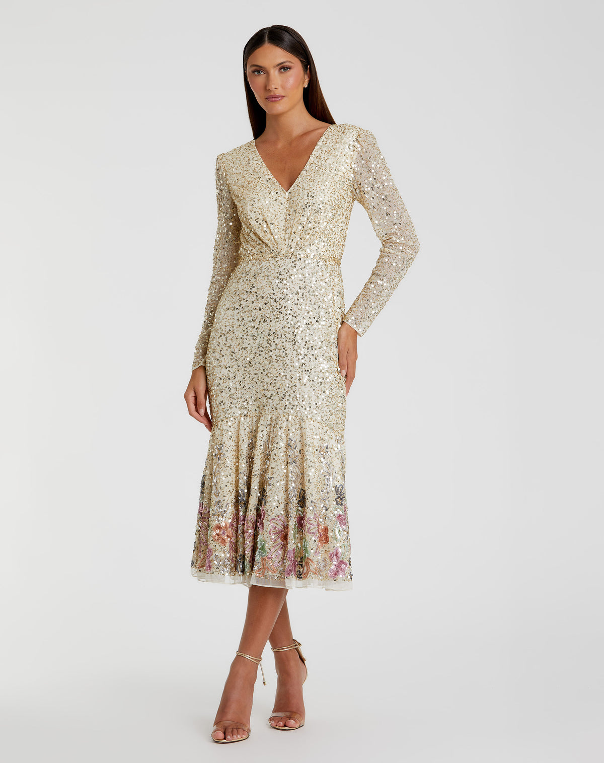 Mac Duggal A5589 Gold Multi