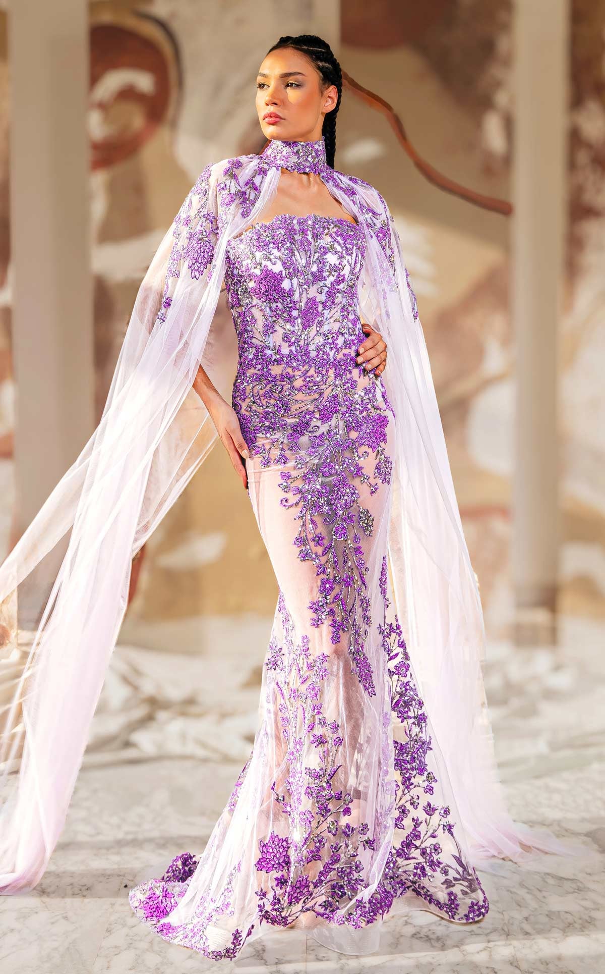 MNM Couture K4179 PURPLE