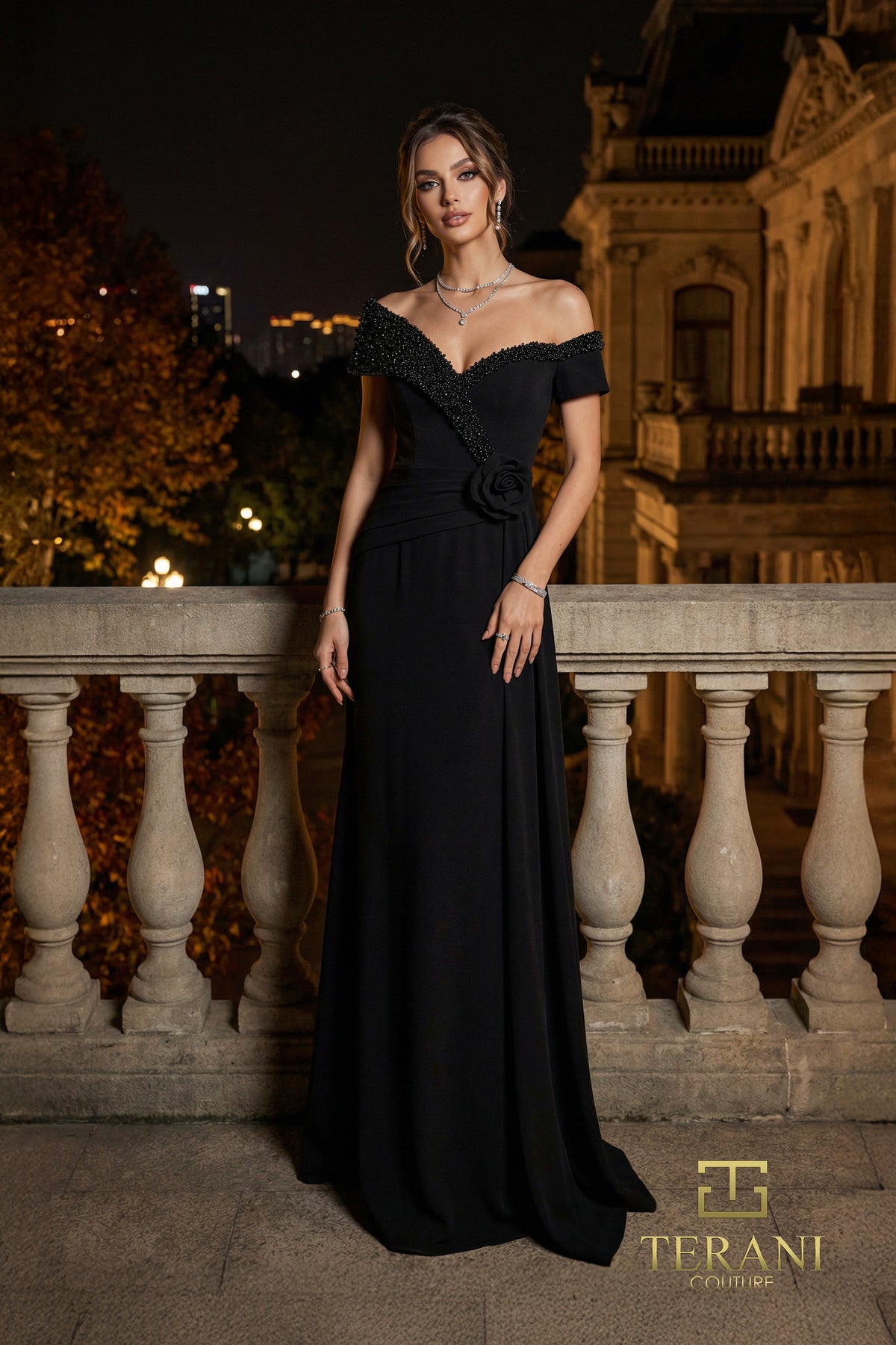 Terani Couture 262E7122 Taupe