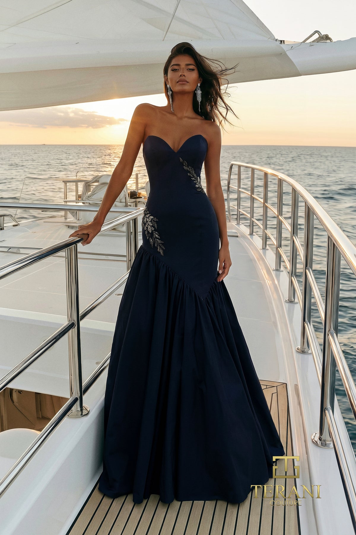 Terani Couture 271E8300 Navy