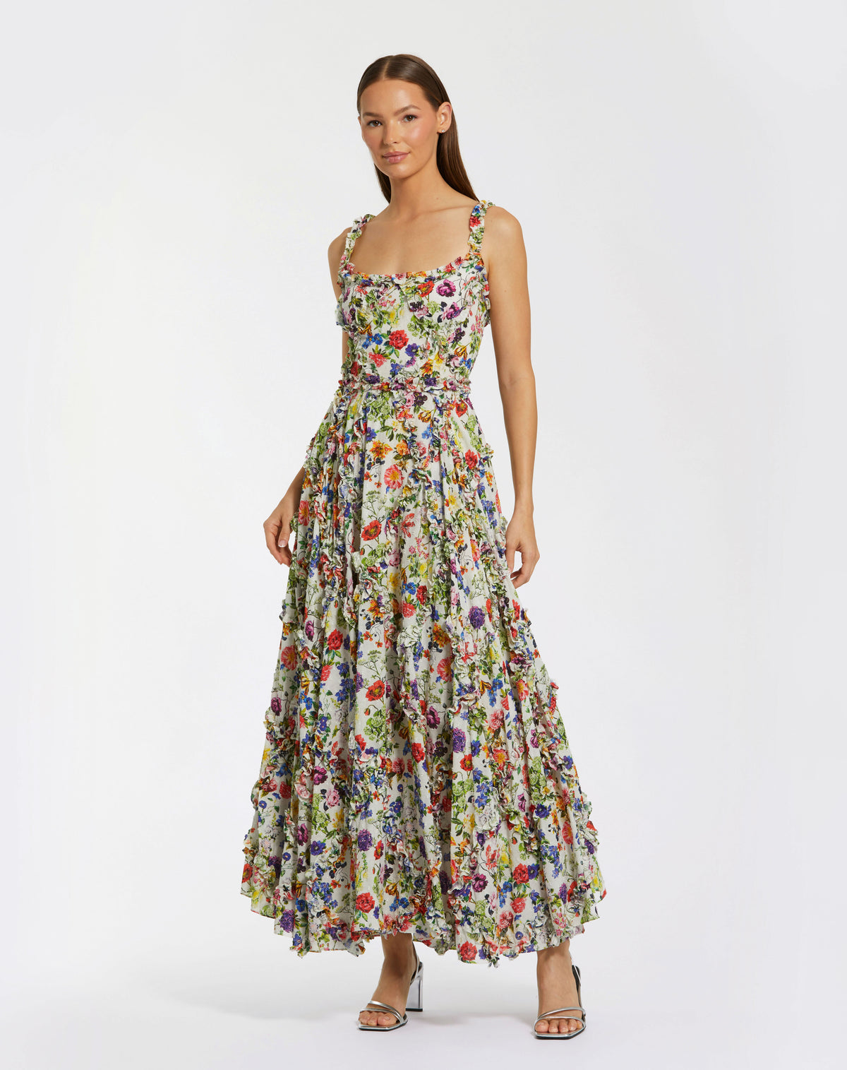 Mac Duggal 8256 White Multi
