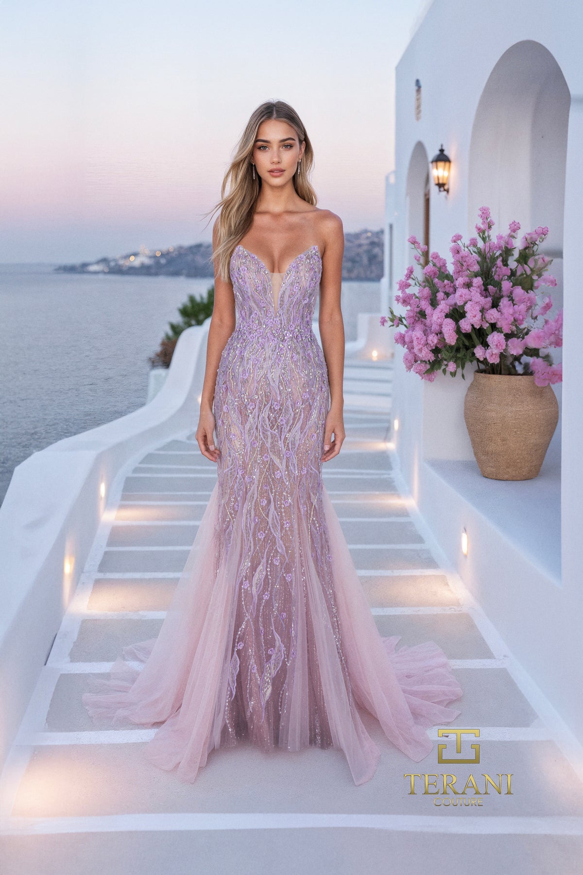 Terani Couture 261P6191 Sage Nude