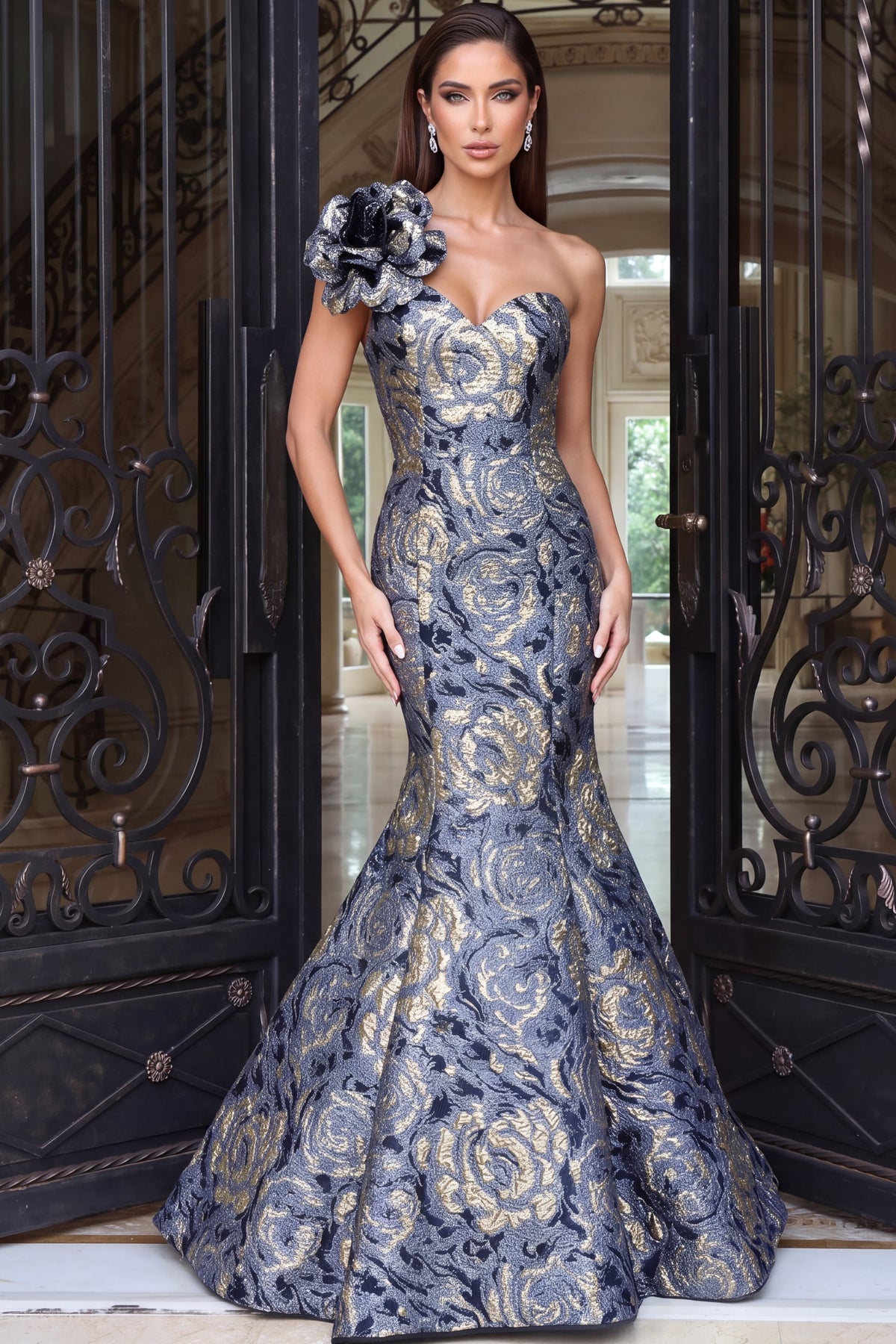 Jovani 52370 BLUE/GOLD