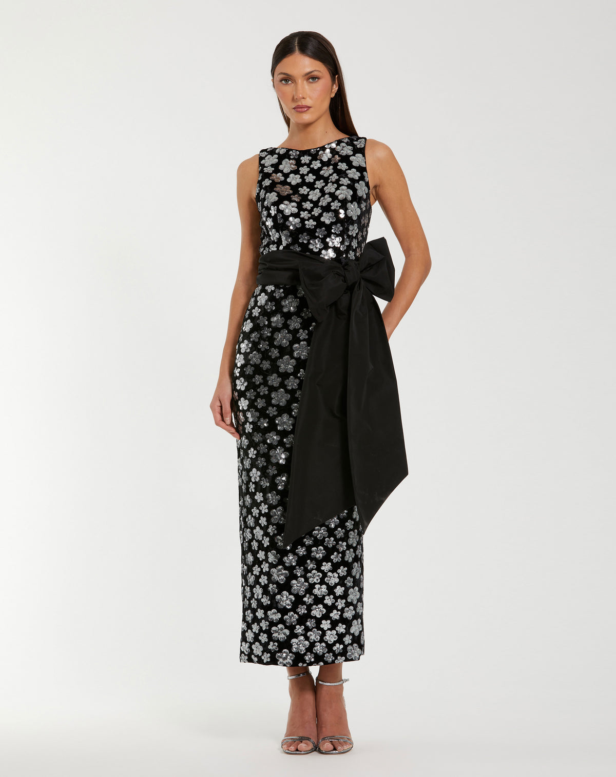 Mac Duggal 50048 Black Silver