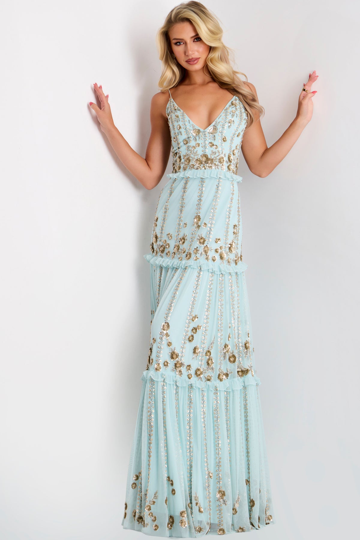 Jovani 44060 MINT/GOLD