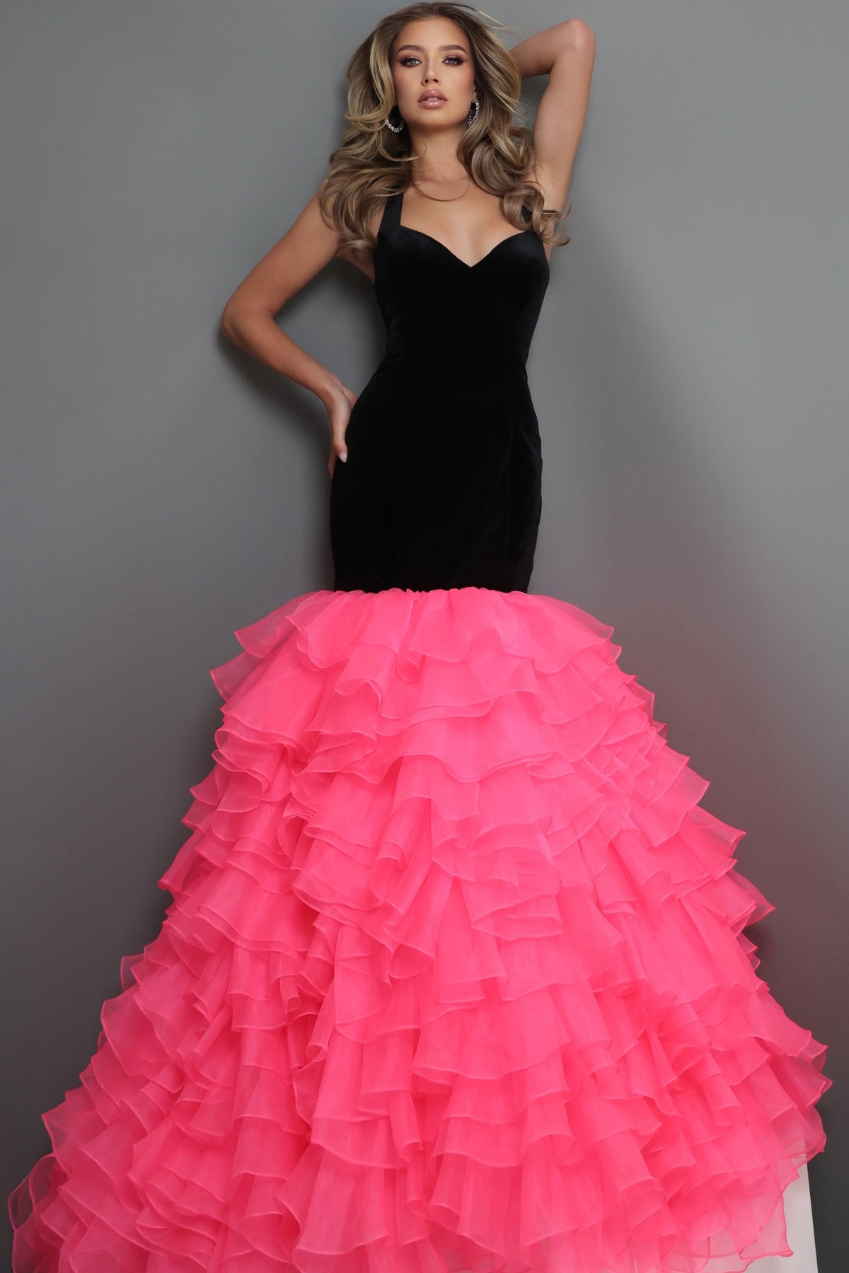 Jovani 48448 BLACK/OFFWHITE