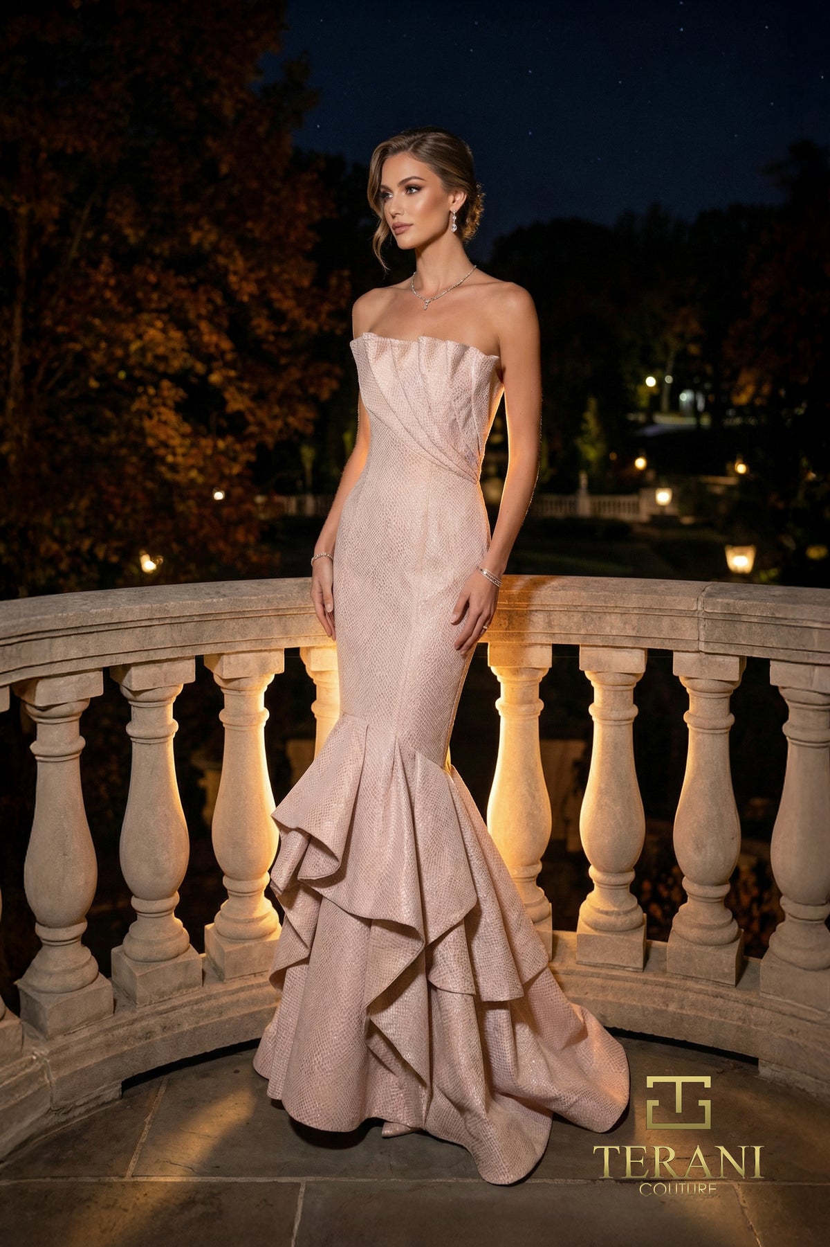 Terani Couture 262E7108 Rose Gold