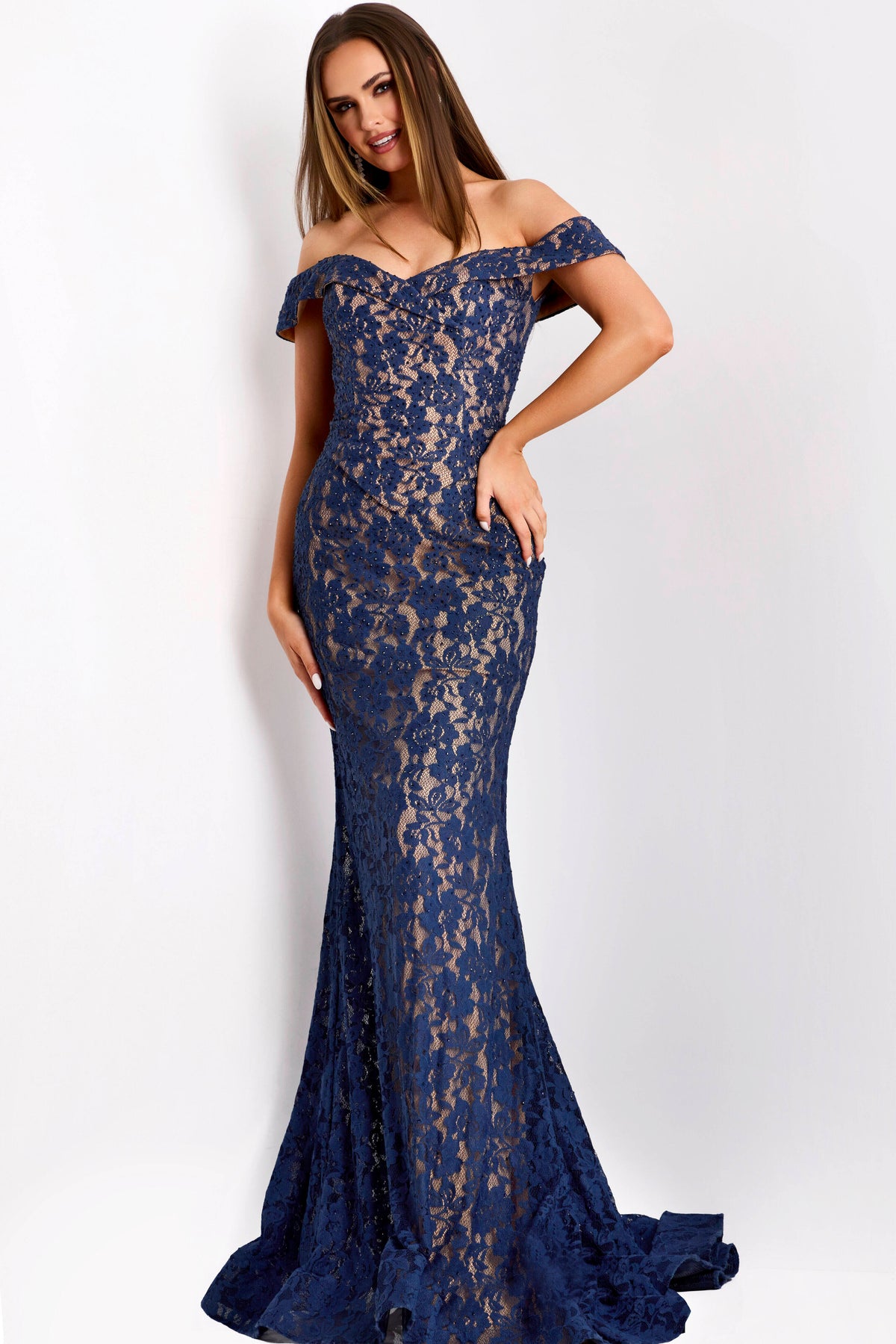 Jovani 44862 NAVY/NUDE