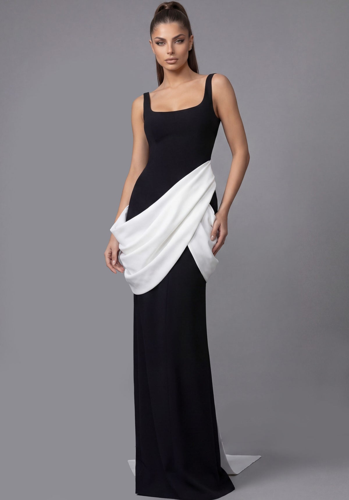 Jovani 45619 BLACK/WHITE
