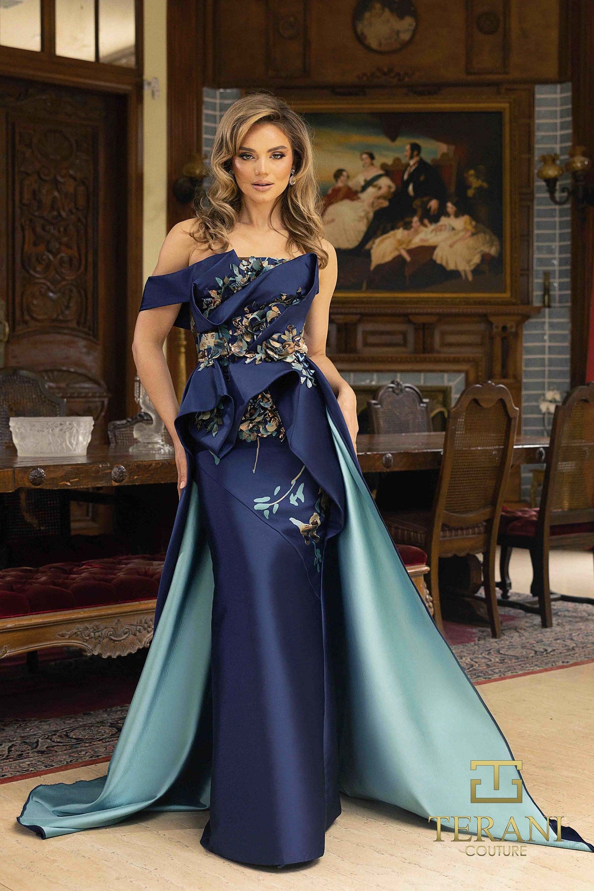 Terani Couture 242E3148 Blue