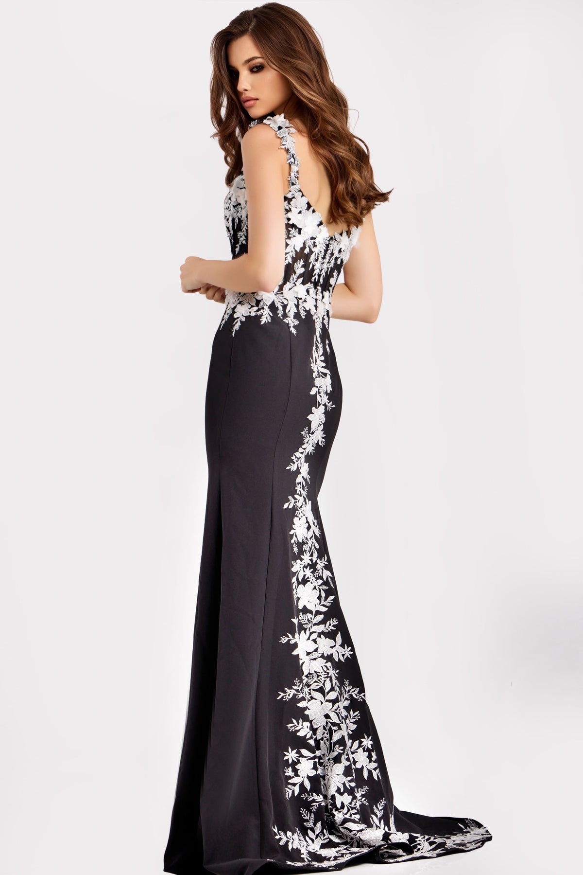 Jovani 49465 LIGHT BLUE/OFF WHITE