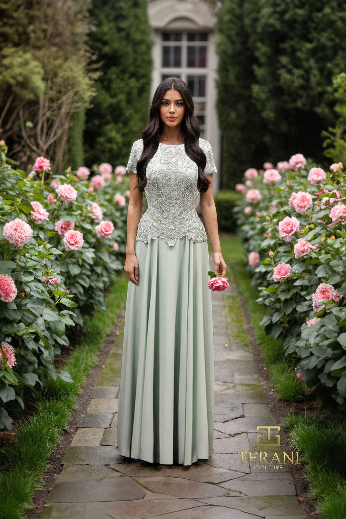 Terani Couture 261M6437 Sage