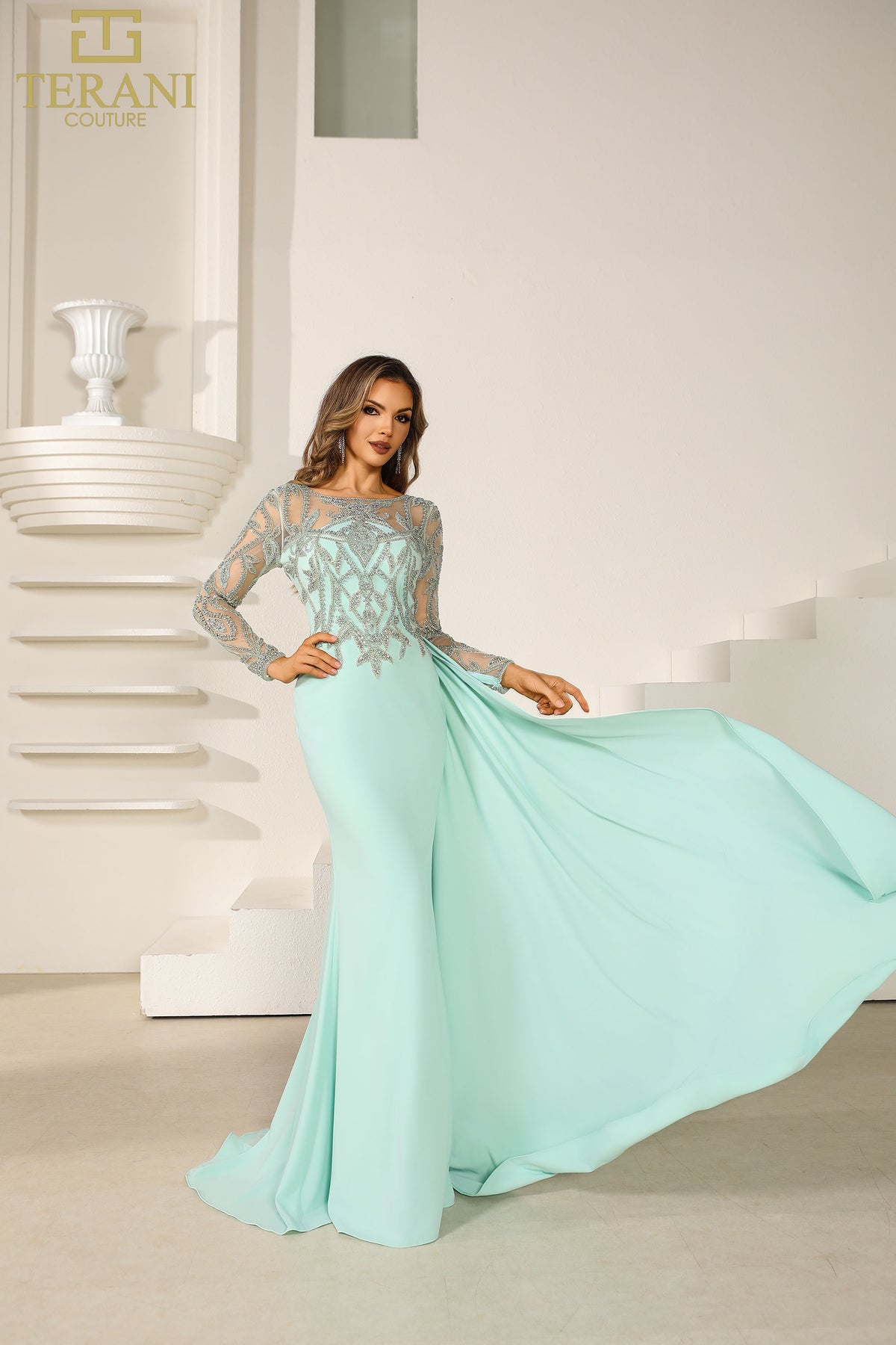 Terani Couture 251M4420 Sage