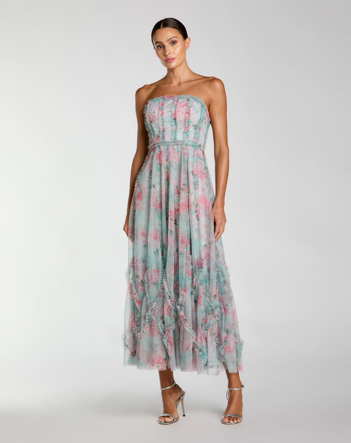 Mac Duggal 8308 Aqua Multi