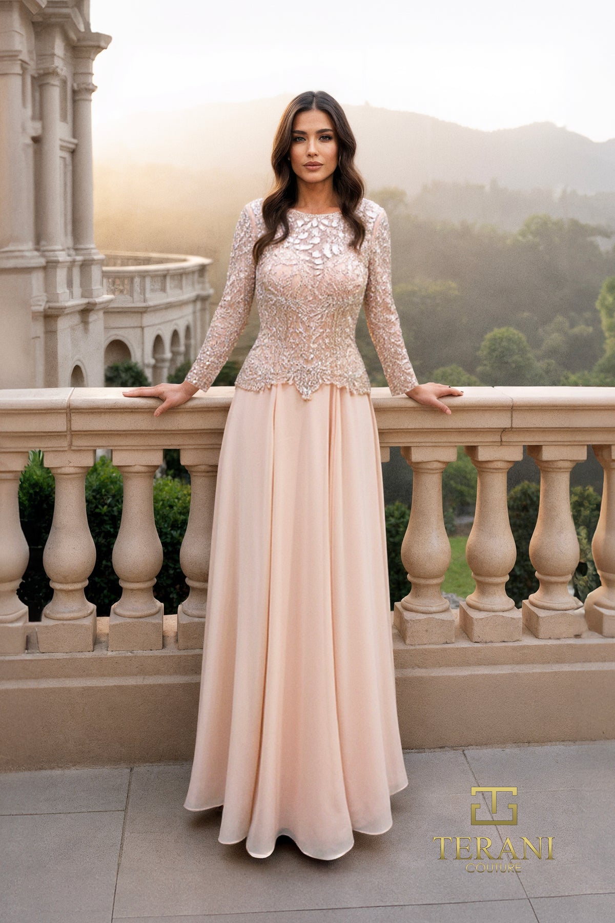 Terani Couture 261M6439 Sage