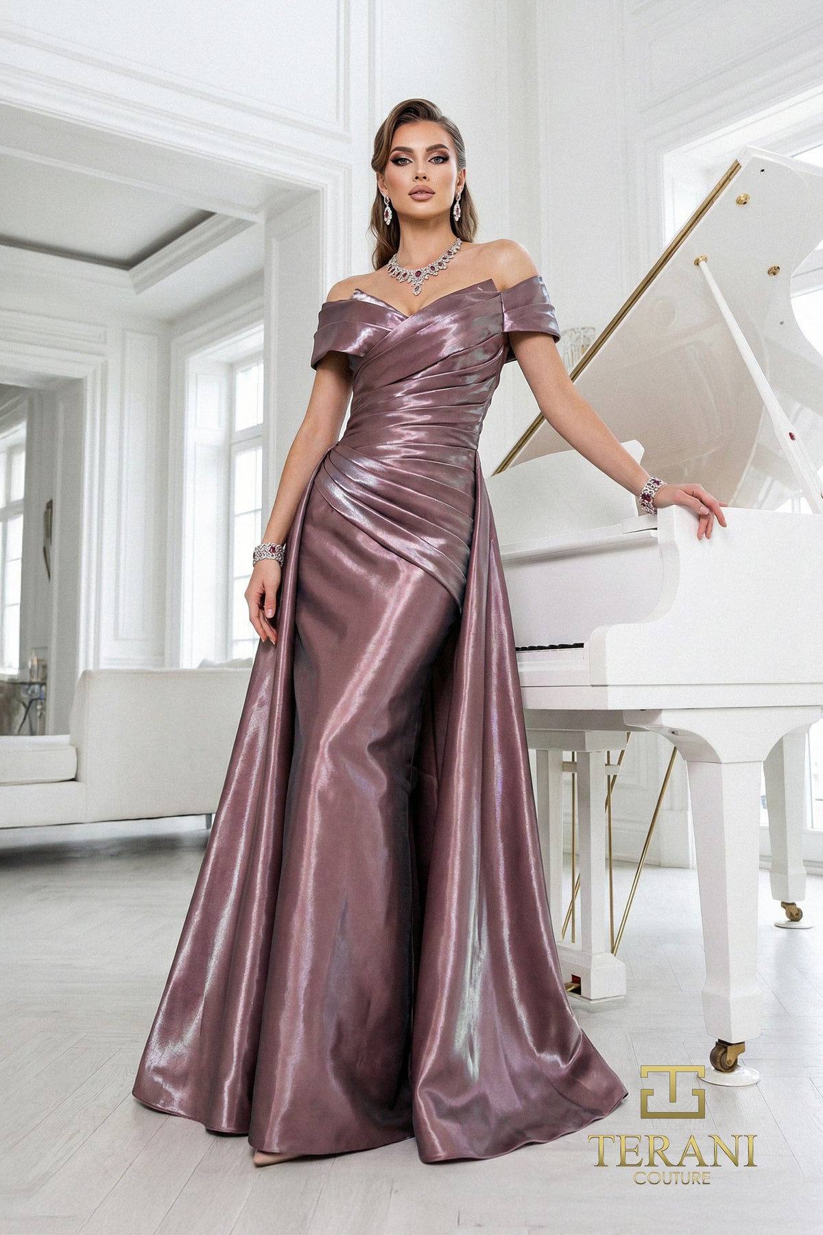 Terani Couture 262M7326 Stone