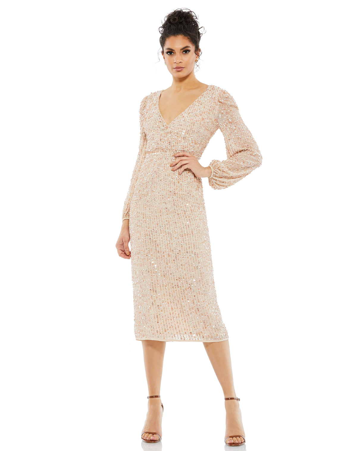 Mac Duggal 107641 Nude