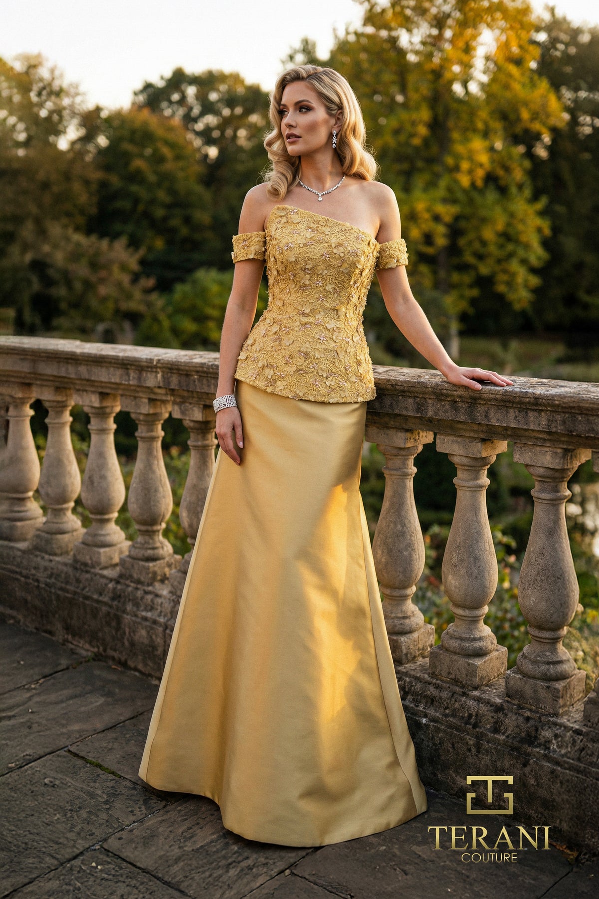 Terani Couture 262M7270 Taupe