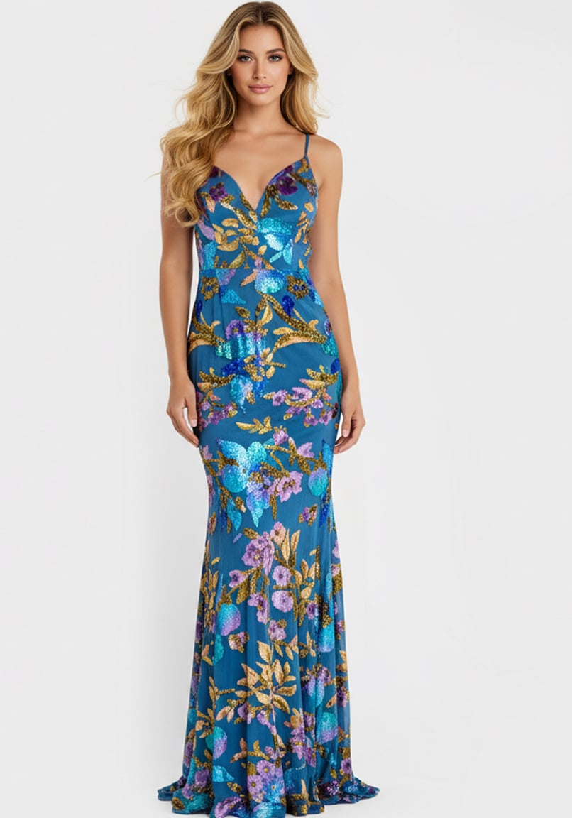 Jovani 47655 BLUE/MULTI