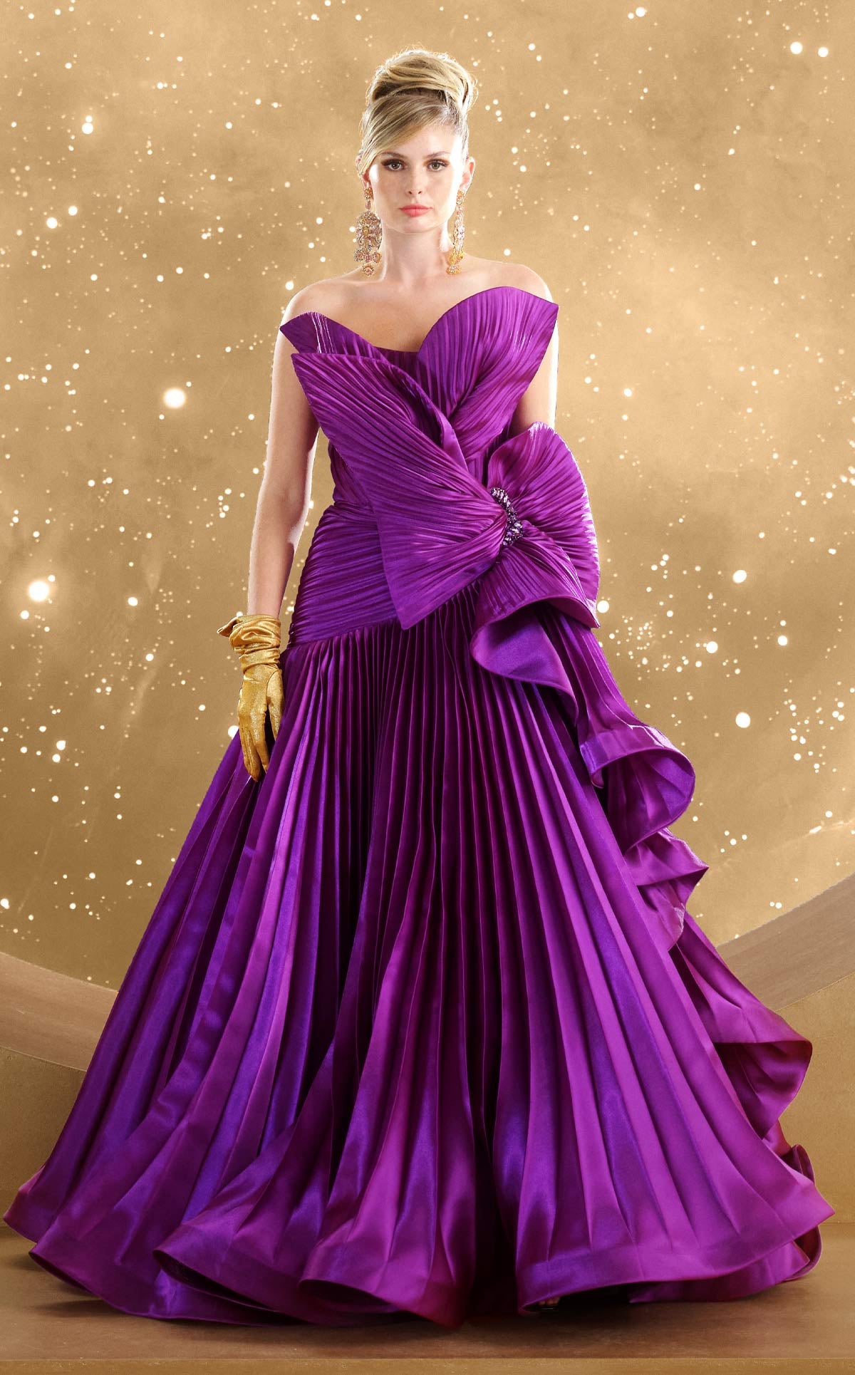 MNM Couture F02867 PURPLE