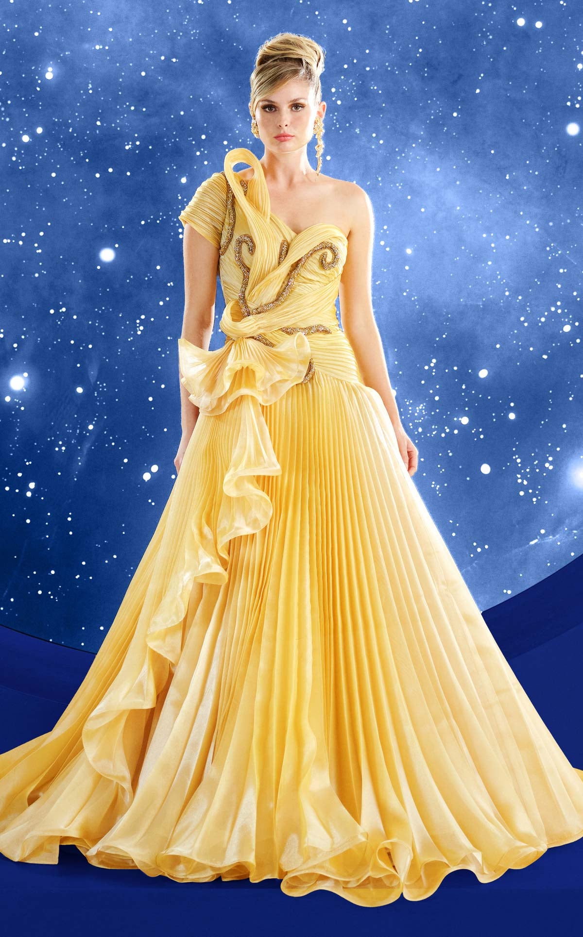 MNM Couture F02856 YELLOW