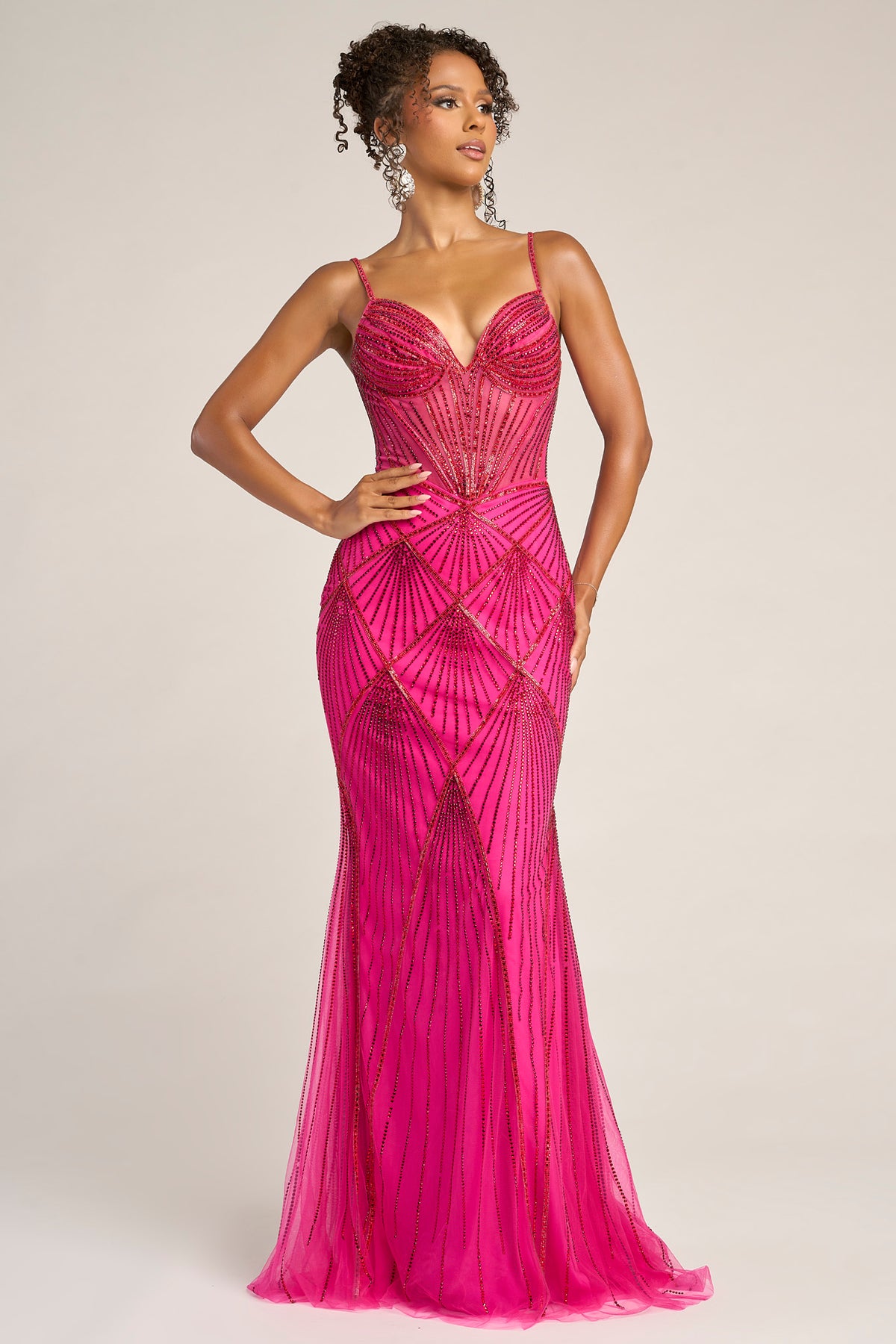Portia and Scarlett PS26263 Fuchsia/Red