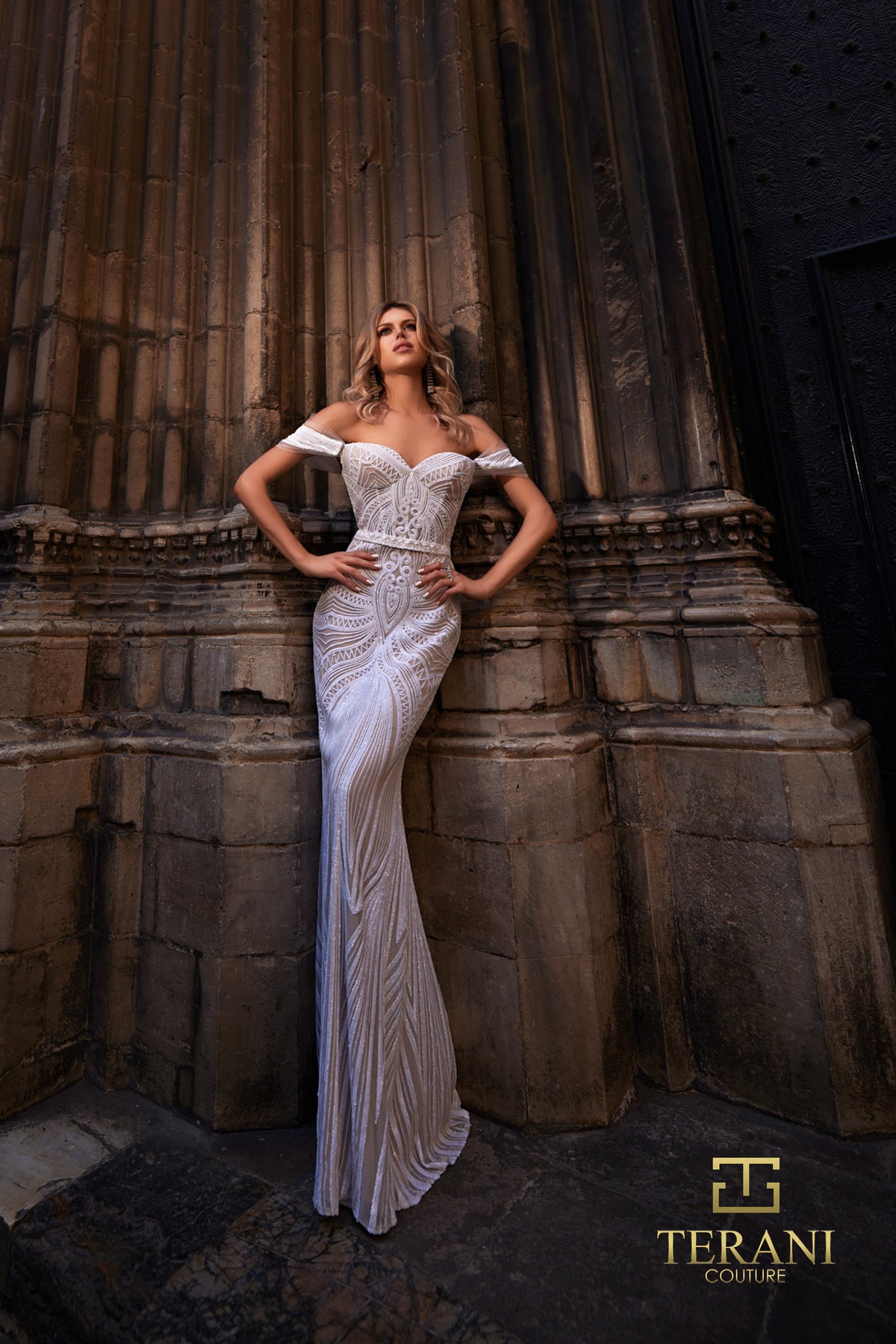 Terani Couture 261P6161 Ivory Nude
