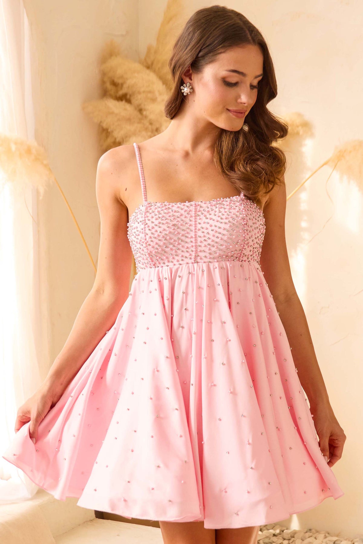 Chandelier 770168CRS PRETTY PINK/PEARL