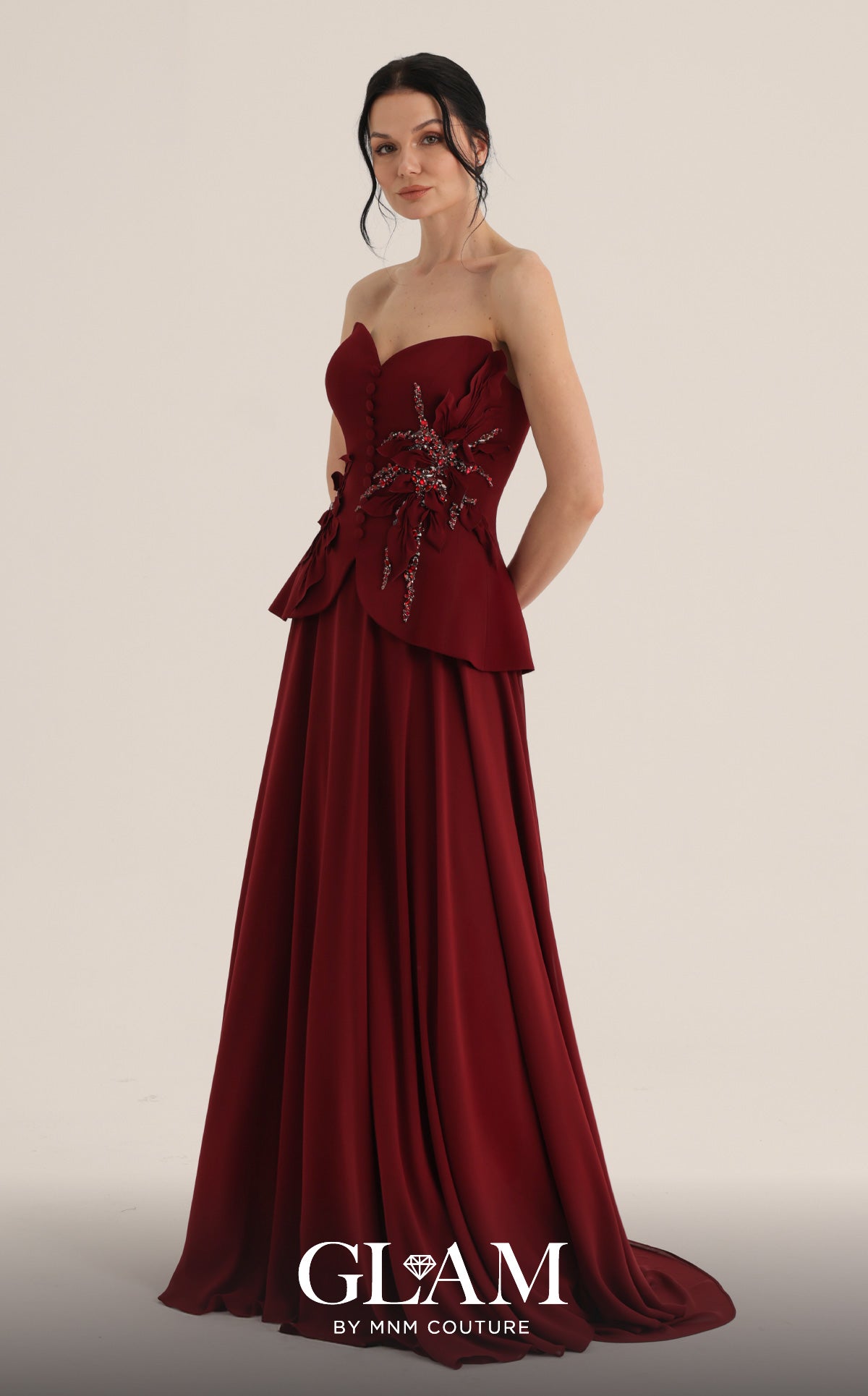 MNM Couture O07815 BURGUNDY