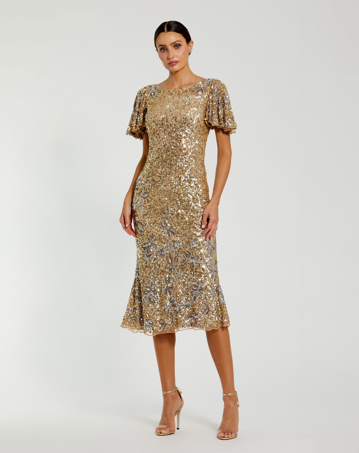 Mac Duggal 6118 Nude Gold