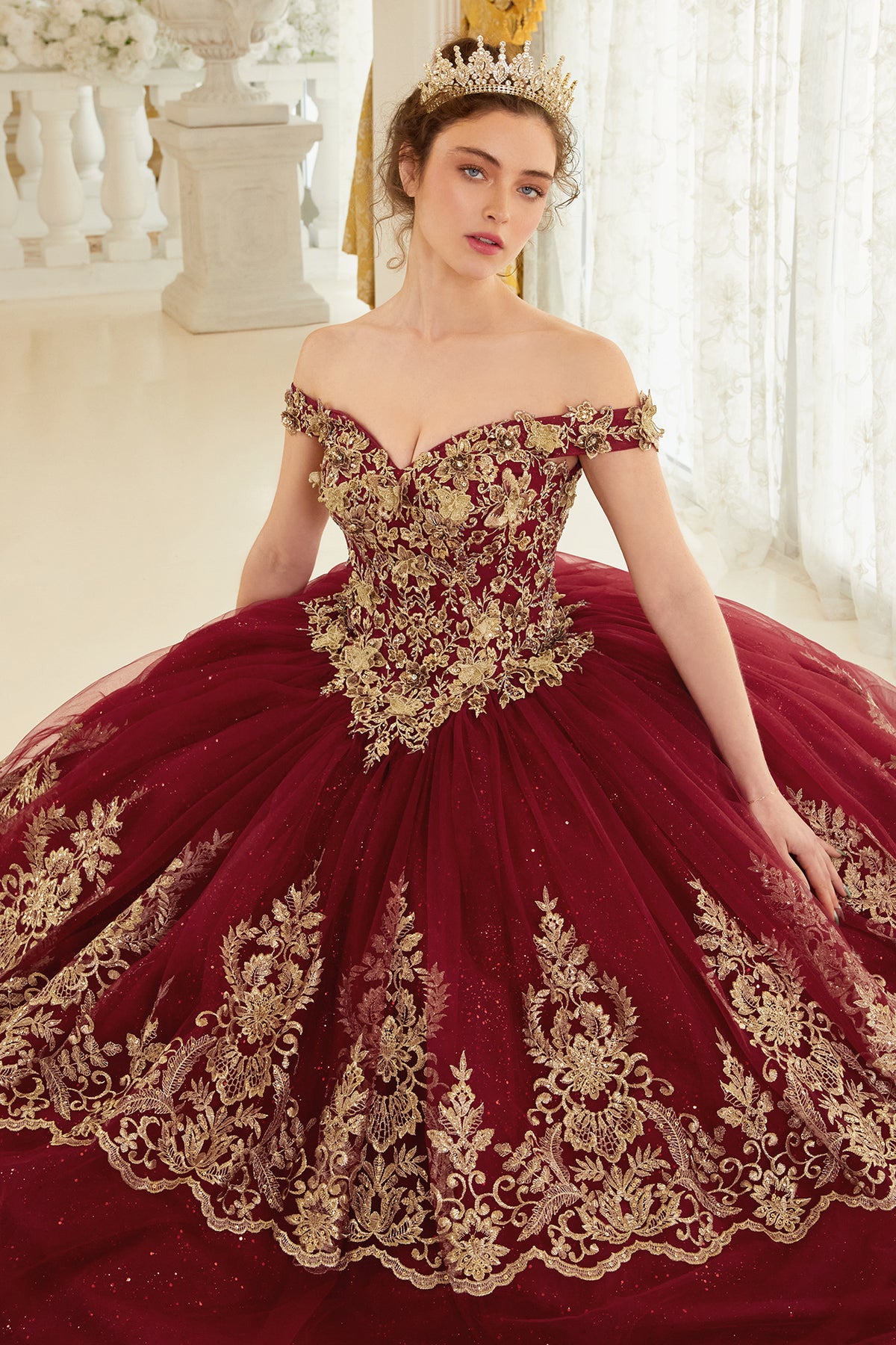 Ladivine 15705 BURGUNDY-GOLD