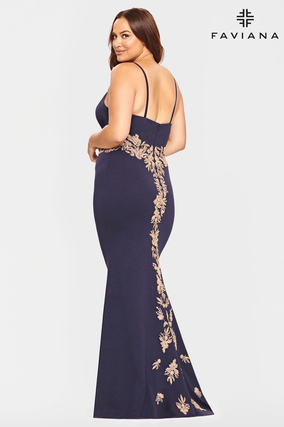 Faviana 9540 Navy/Gold