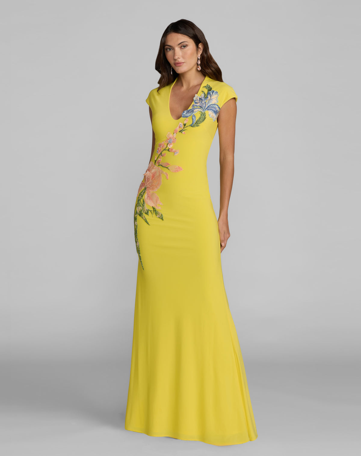Mac Duggal 13249 Yellow Multi