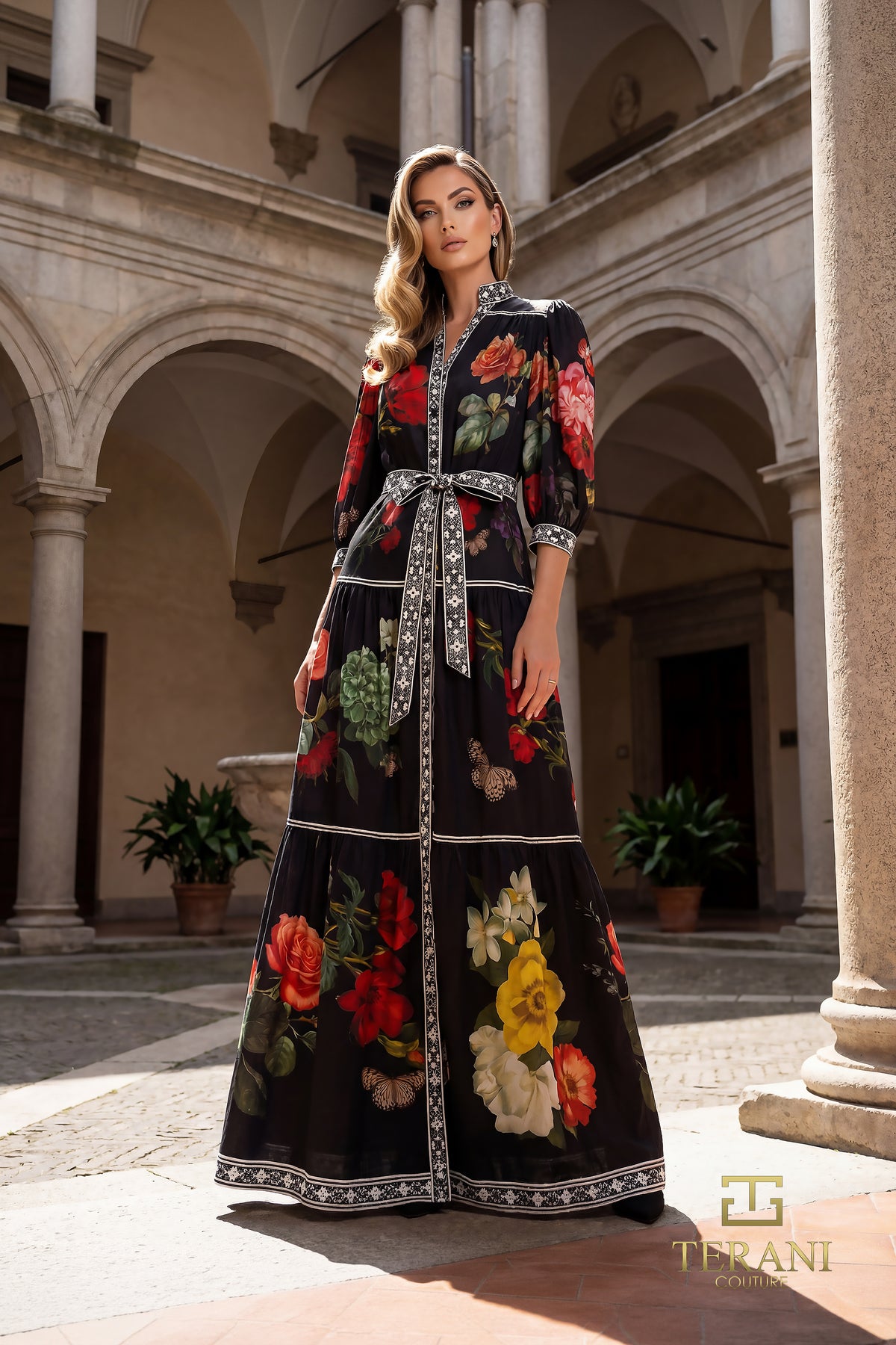 Terani Couture 262E7508 Black Multi