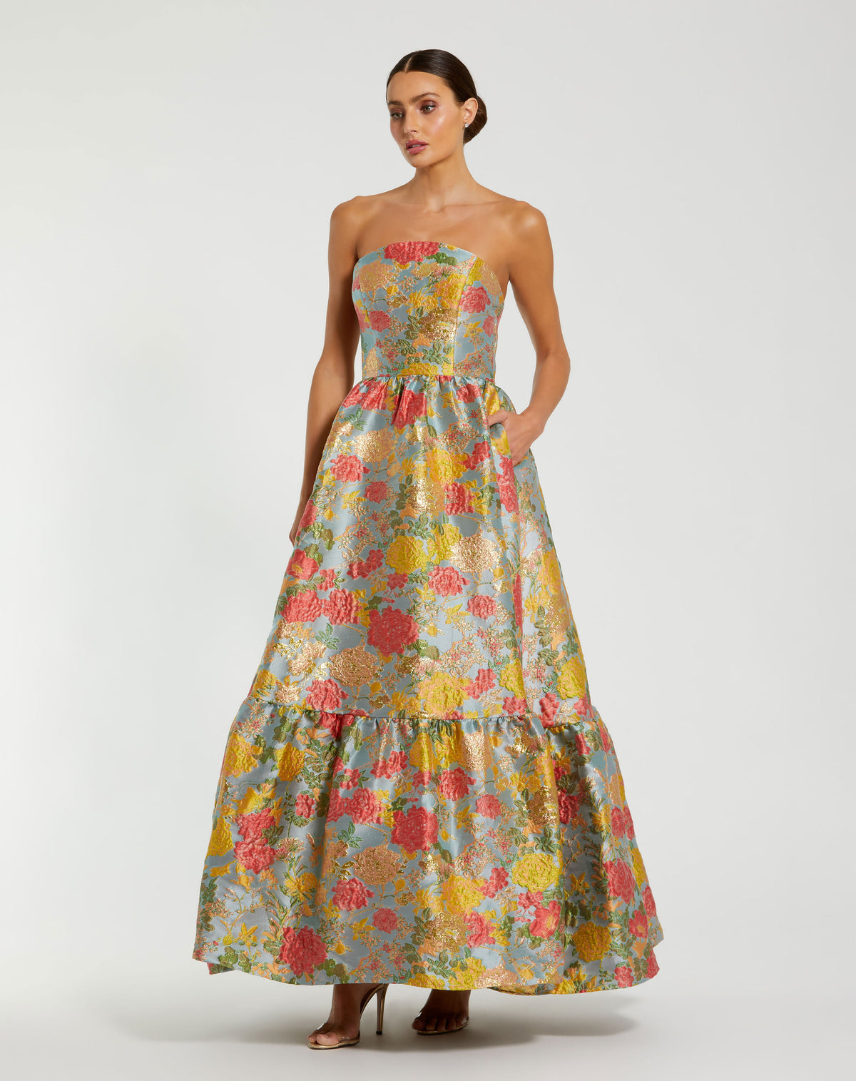 Mac Duggal 11825 Turquoise Multi