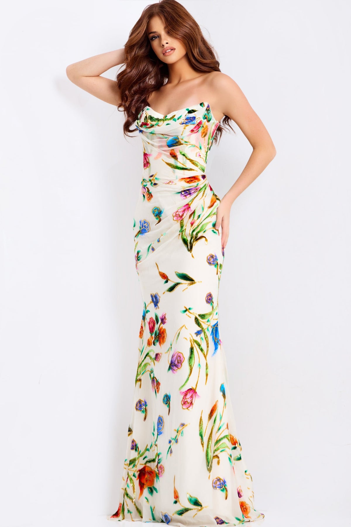 Jovani 47626 IVORY/MULTI