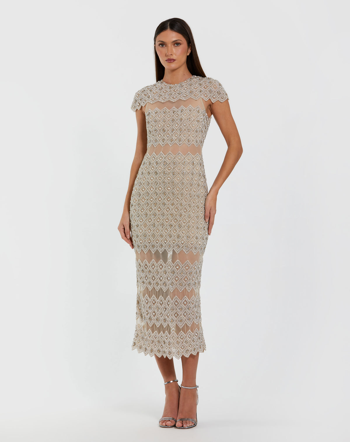 Mac Duggal 10147 Ivory Nude