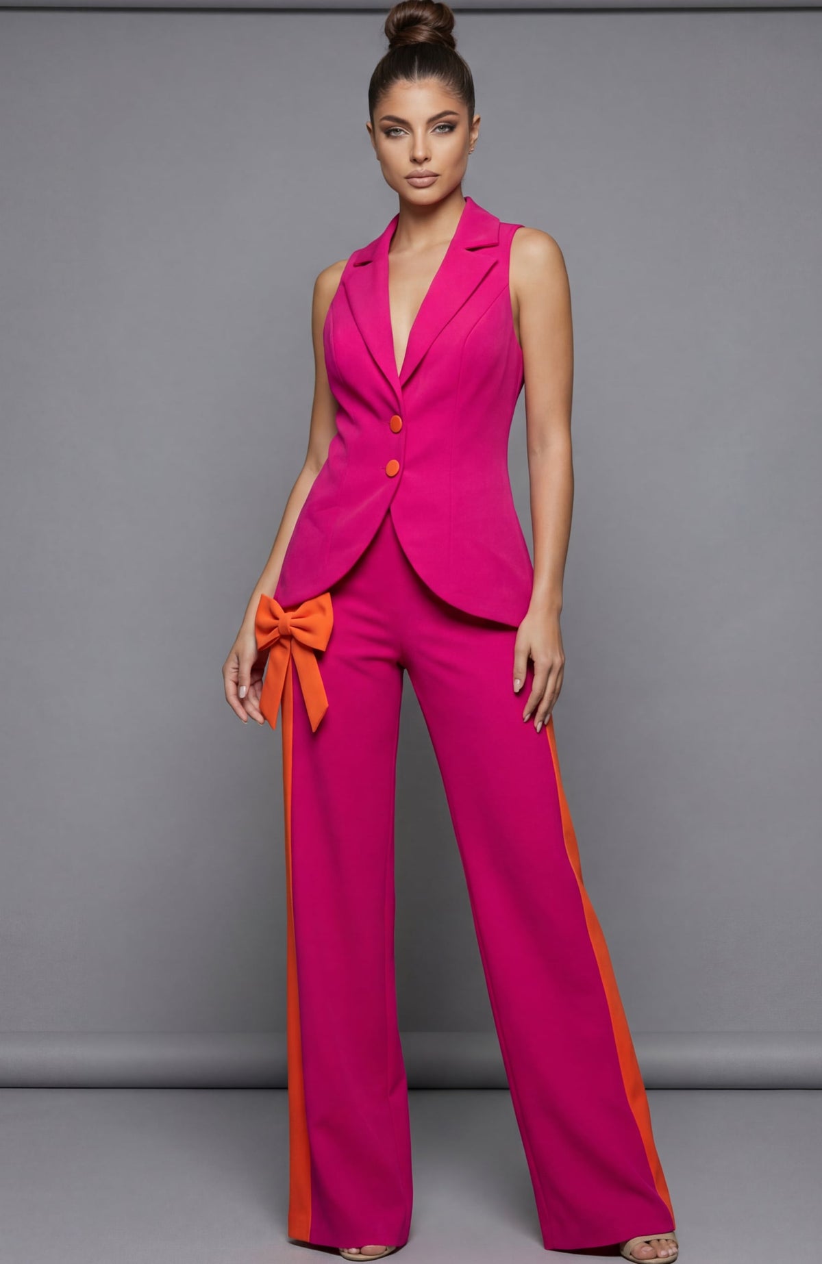 Jovani 45987 FUCHSIA/ORANGE